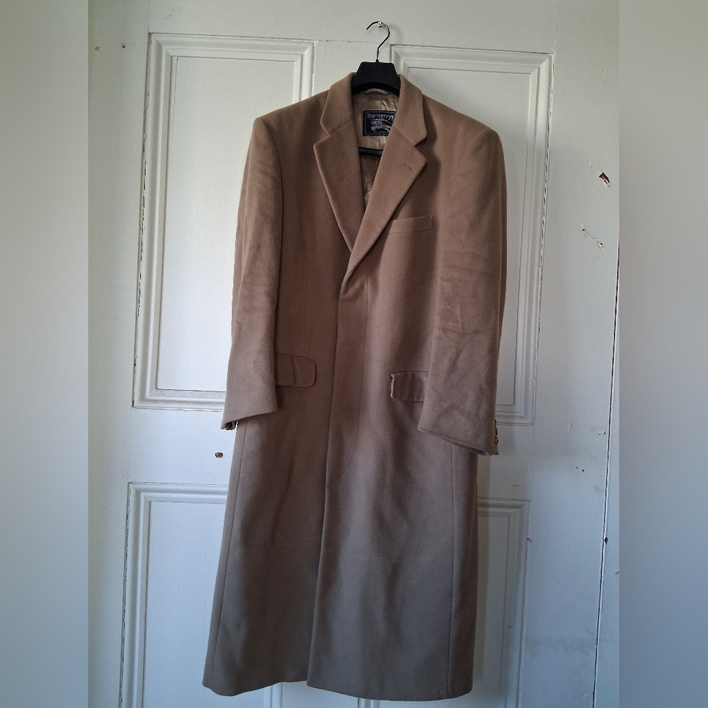 BURBERRY 100% Cashmere Men's Overcoat Vintage